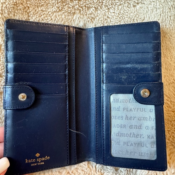 Kate Spade Ombre Blue Storybook Bifold Wallet - Picture 2 of 3